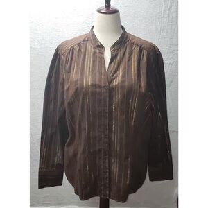 Women's Brown Striped Blouse